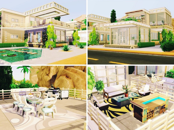 Sims 4 Luxury Modern Oasis by MychQQQ at TSR