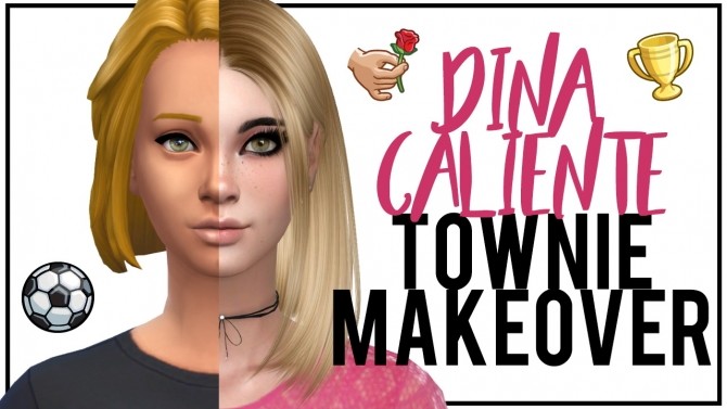 Sims 4 Townie Makeover Dina Caliente at MODELSIMS4