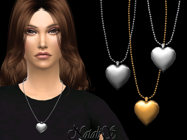 Sims 4 Heart locket pendant by NataliS at TSR
