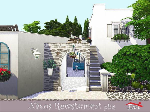 Sims 4 Naxos Greek restaurant by evi at TSR