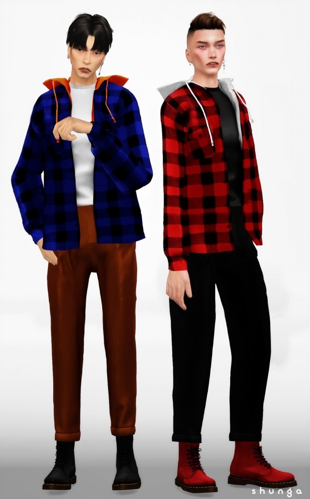 Sims 4 AMI Corduroy Trousers & Oversized Sweater at Shunga