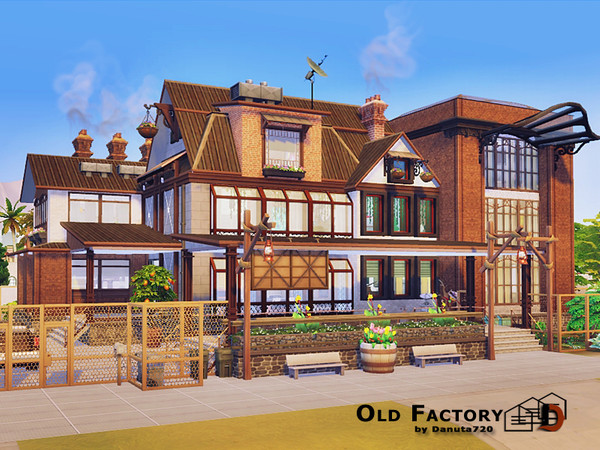 Sims 4 Old Factory No CC by Danuta720 at TSR