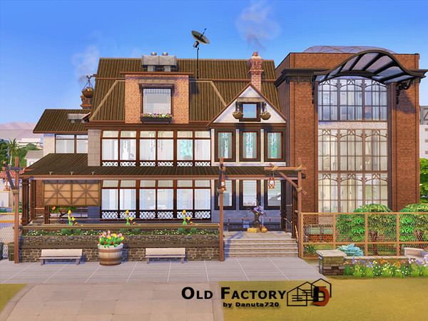 Sims 4 Old Factory No CC by Danuta720 at TSR
