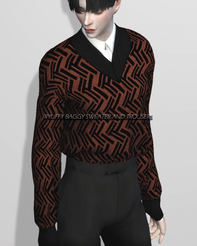 Baggy Sweater and Trousers at RYUFFY » Sims 4 Updates