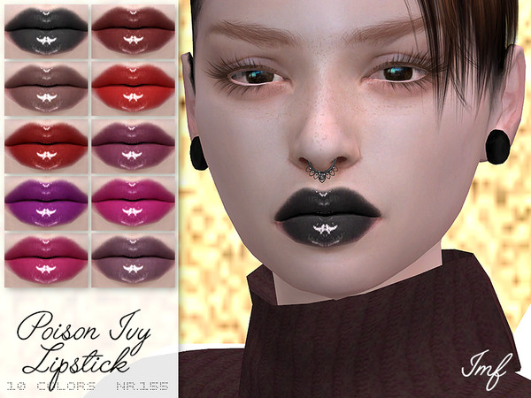 Sims 4 IMF Poison Ivy Lipstick N.155 by IzzieMcFire at TSR