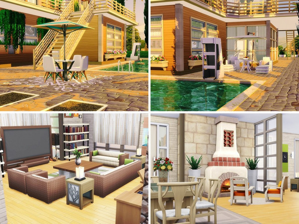 Sims 4 Oasis Dream house by MychQQQ at TSR
