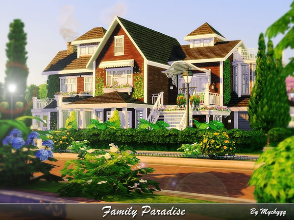 Sims 4 Family Paradise by MychQQQ at TSR