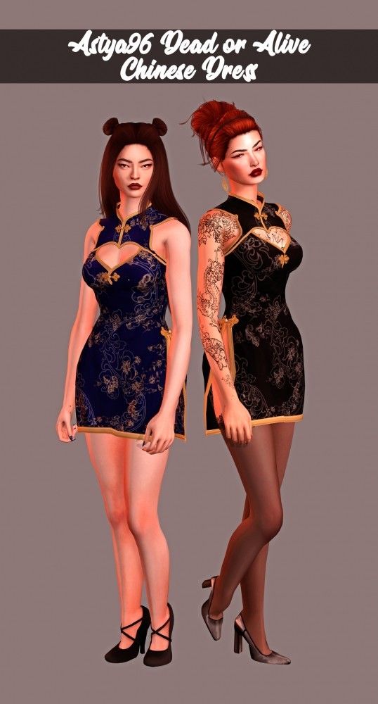 Sims 4 Dead or Alive 5 Chinese Dress at Astya96