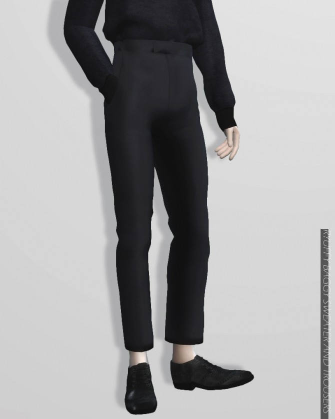 Sims 4 Baggy Sweater and Trousers at RYUFFY