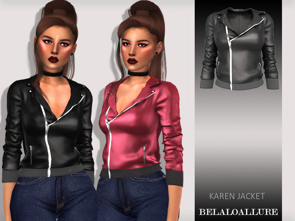 Sims 4 Belaloallure Karen jacket by belal1997 at TSR