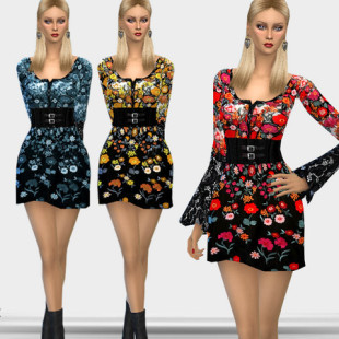 Boho Dress At Leo Sims » Sims 4 Updates