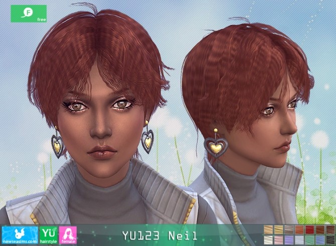 Sims 4 YU123 Neil hair F at Newsea Sims 4