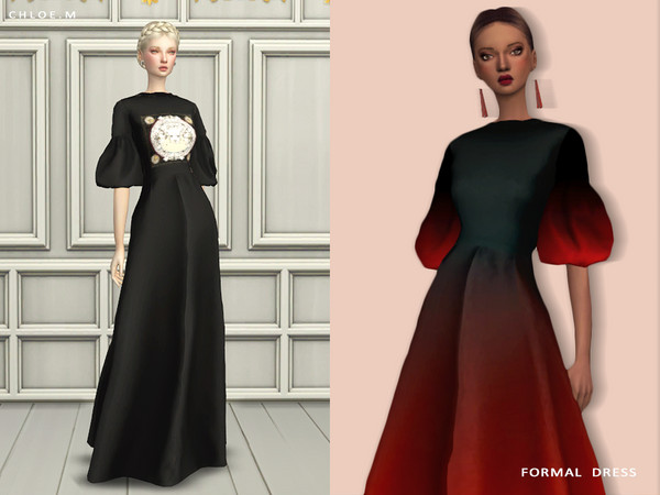 Sims 4 Formal Dress 2 by ChloeMMM at TSR