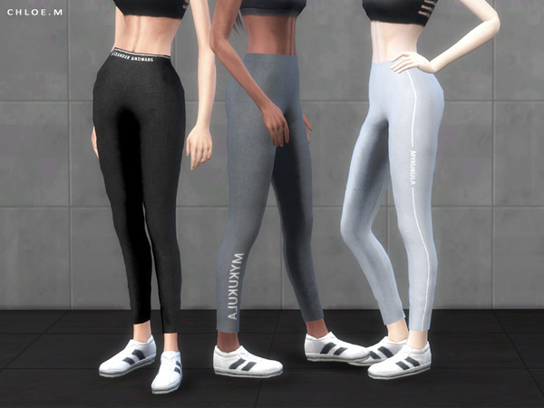 Sims 4 Sport Leggings by ChloeMMM at TSR