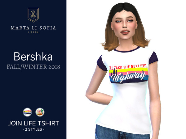 Sims 4 Join Life T shirt by martalisofia at TSR