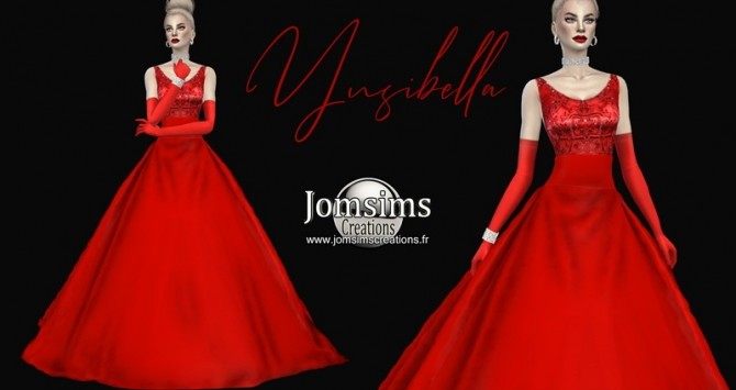Sims 4 Ynsibella dress at Jomsims Creations