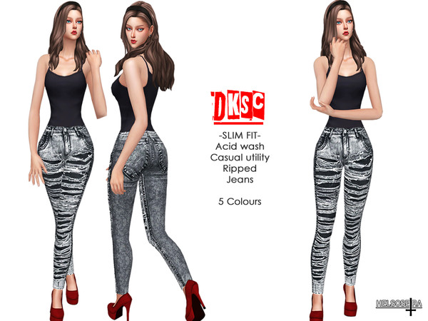Sims 4 DKSC Slim Fit Jeans by Helsoseira at TSR