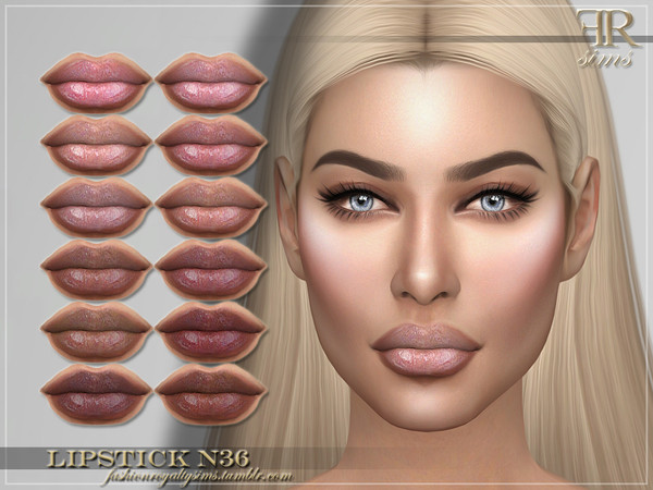 Sims 4 FRS Lipstick N36 by FashionRoyaltySims at TSR
