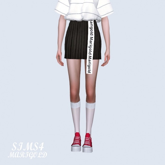 Sims 4 Line Mini Skirt at Marigold