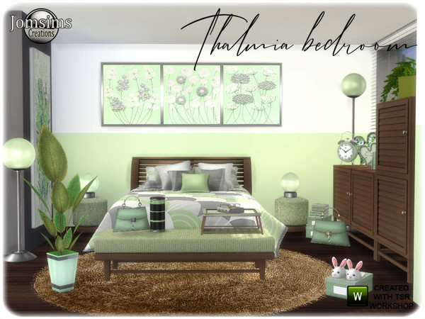 Sims 4 Thalmia bedroom by jomsims at TSR