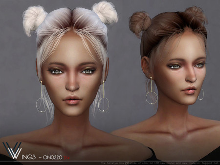 WINGS ON0220 hair by wingssims at TSR » Sims 4 Updates
