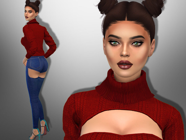 Sims 4 Allyson Red by divaka45 at TSR