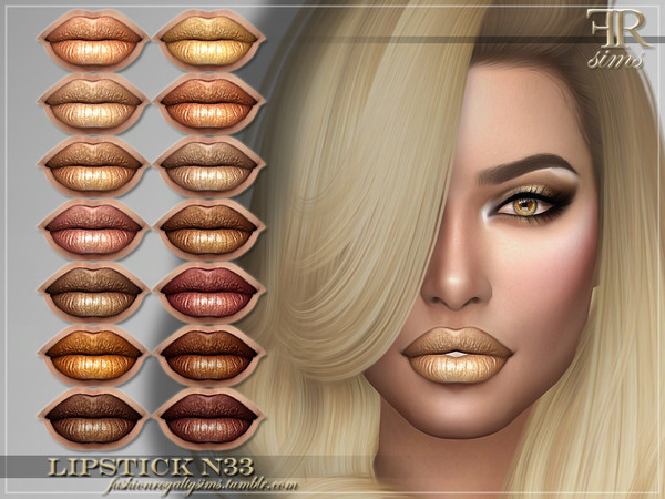 Sims 4 FRS Lipstick N33 by FashionRoyaltySims at TSR