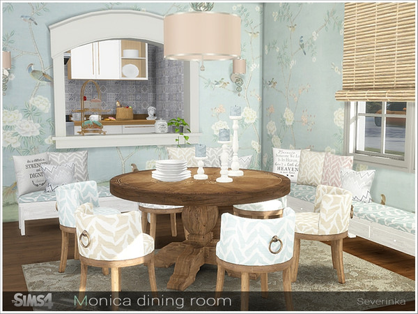 Sims 4 Monica dining room by Severinka at TSR