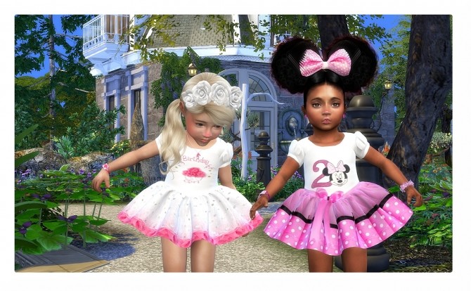 Sims 4 Birthday dresses for Toddler Girls at Sims4 Boutique