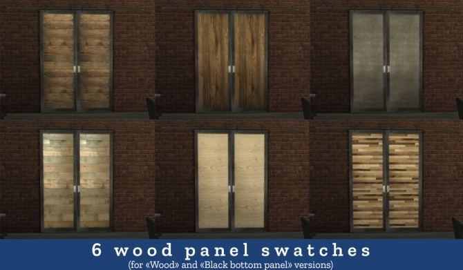 Sims 4 Industrial Railed sliding door retexture by lilotea at Mod The Sims
