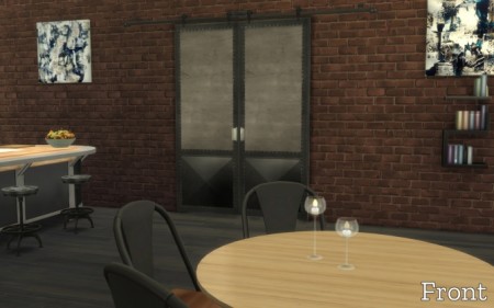Industrial Railed sliding door retexture by lilotea at Mod The Sims