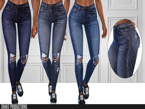 Sims 4 237 Ripped Jeans by ShakeProductions at TSR