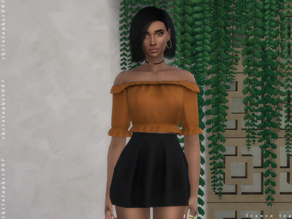 Sims 4 Franco Top by Christopher067 at TSR