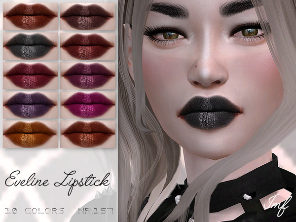 Sims 4 IMF Eveline Lipstick N.157 by IzzieMcFire at TSR