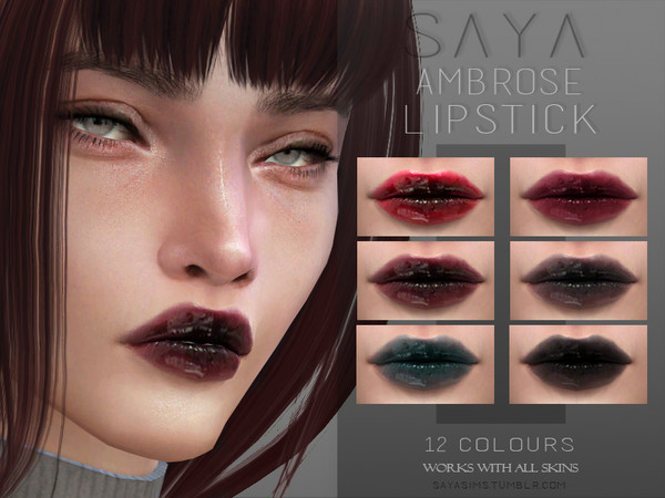 Sims 4 Ambrose Lipstick by SayaSims at TSR