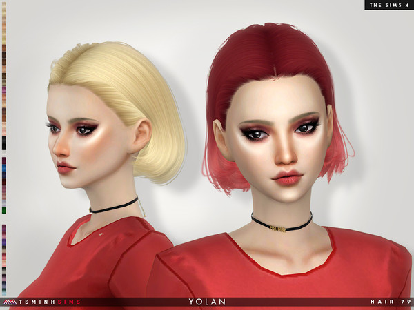 Sims 4 Yolan Hair 79 by TsminhSims at TSR