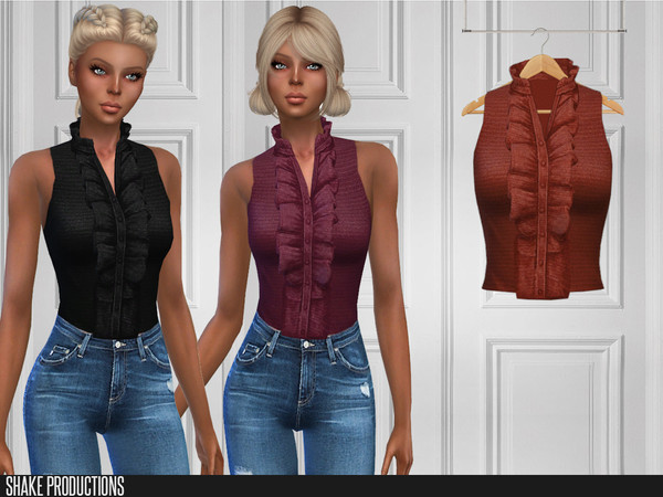 Sims 4 230 Blouse by ShakeProductions at TSR