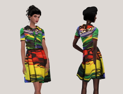 Sims 4 Wanna Go Back to the 60′s dress at Weile