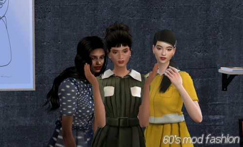 Sims 4 Wanna Go Back to the 60′s dress at Weile
