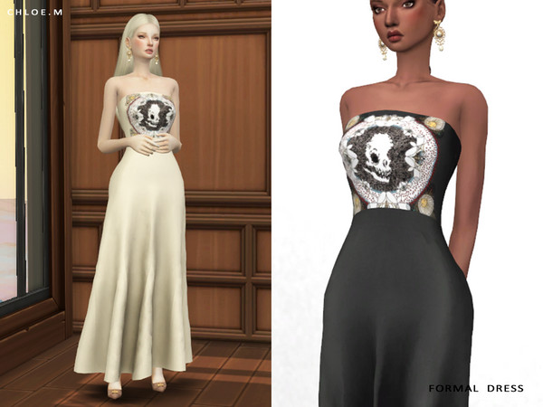 Sims 4 Formal Dress by ChloeMMM at TSR