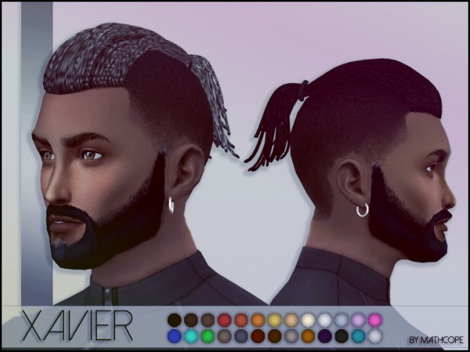 Sims 4 Xavier hair by Mathcope at Sims 4 Studio