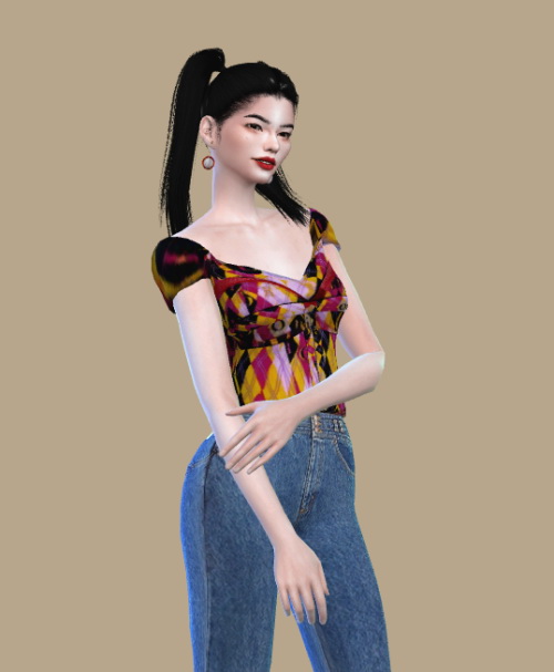 Sims 4 1980′s vintage bustier Top at Weile