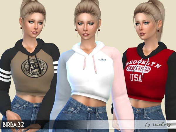 Sweaters with hood by Birba32 at TSR » Sims 4 Updates
