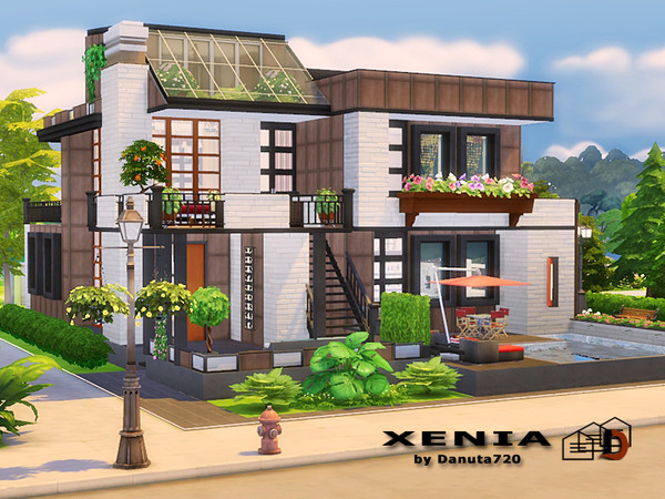 Sims 4 Xenia modern house by Danuta720 at TSR