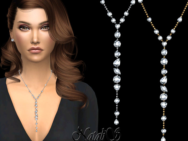 Sims 4 Dazzling gems necklace by NataliS at TSR