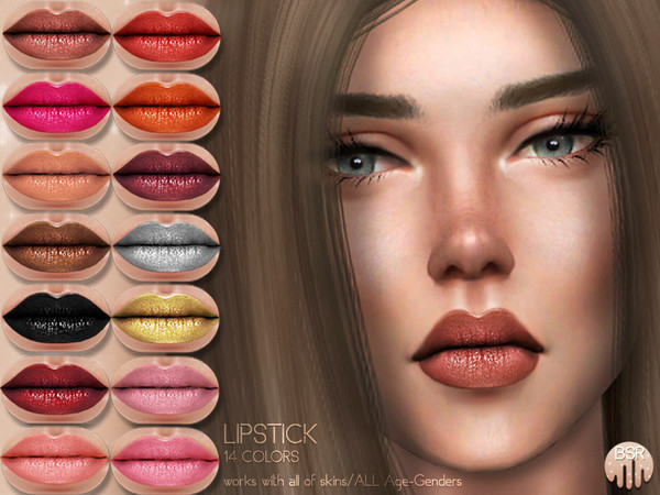 Sims 4 Lipstick BM11 by busra tr at TSR