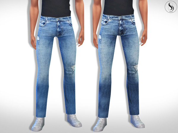 Sims 4 Men Slim Fit Jeans by Saliwa at TSR