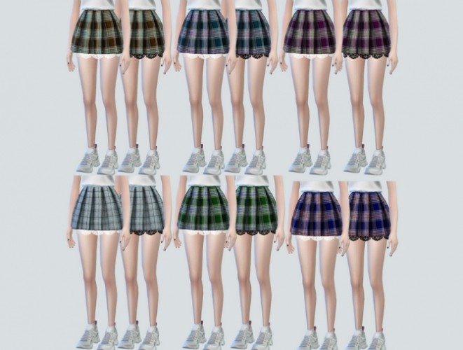 Lace Pleats Skirts at NEWEN » Sims 4 Updates