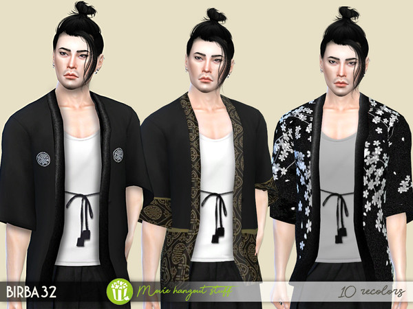 Sims 4 Kimono Jacket Set 1 by Birba32 at TSR