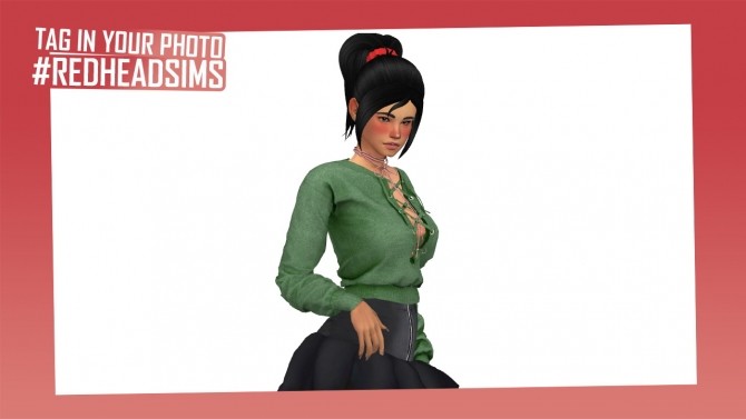 Sims 4 VANELLOPE HAIR by Thiago Mitchell at REDHEADSIMS